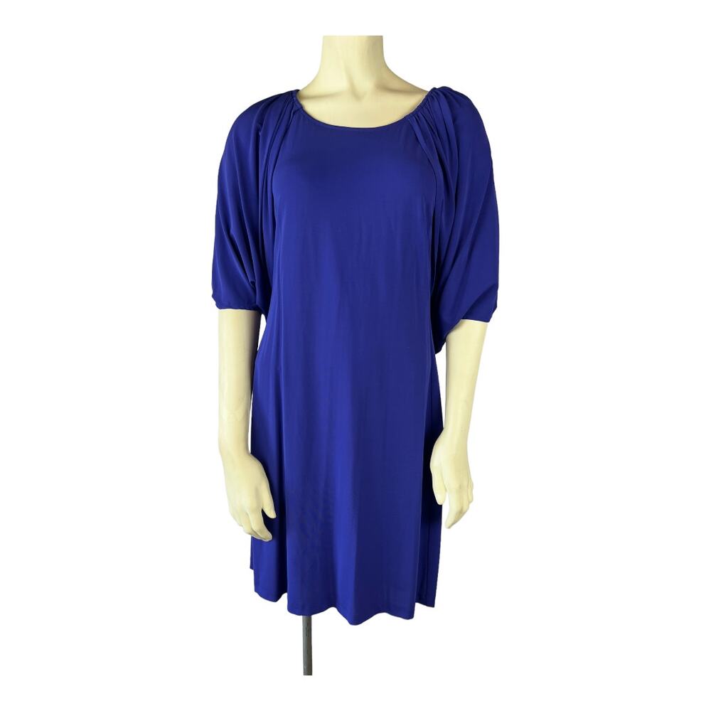 Trina Turk Sz 4 Dress Stretch Bolero Blue Preppy Casual Cruise Casual Vacation